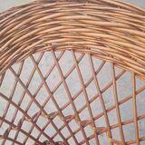 Children's chair in rattan and wicker