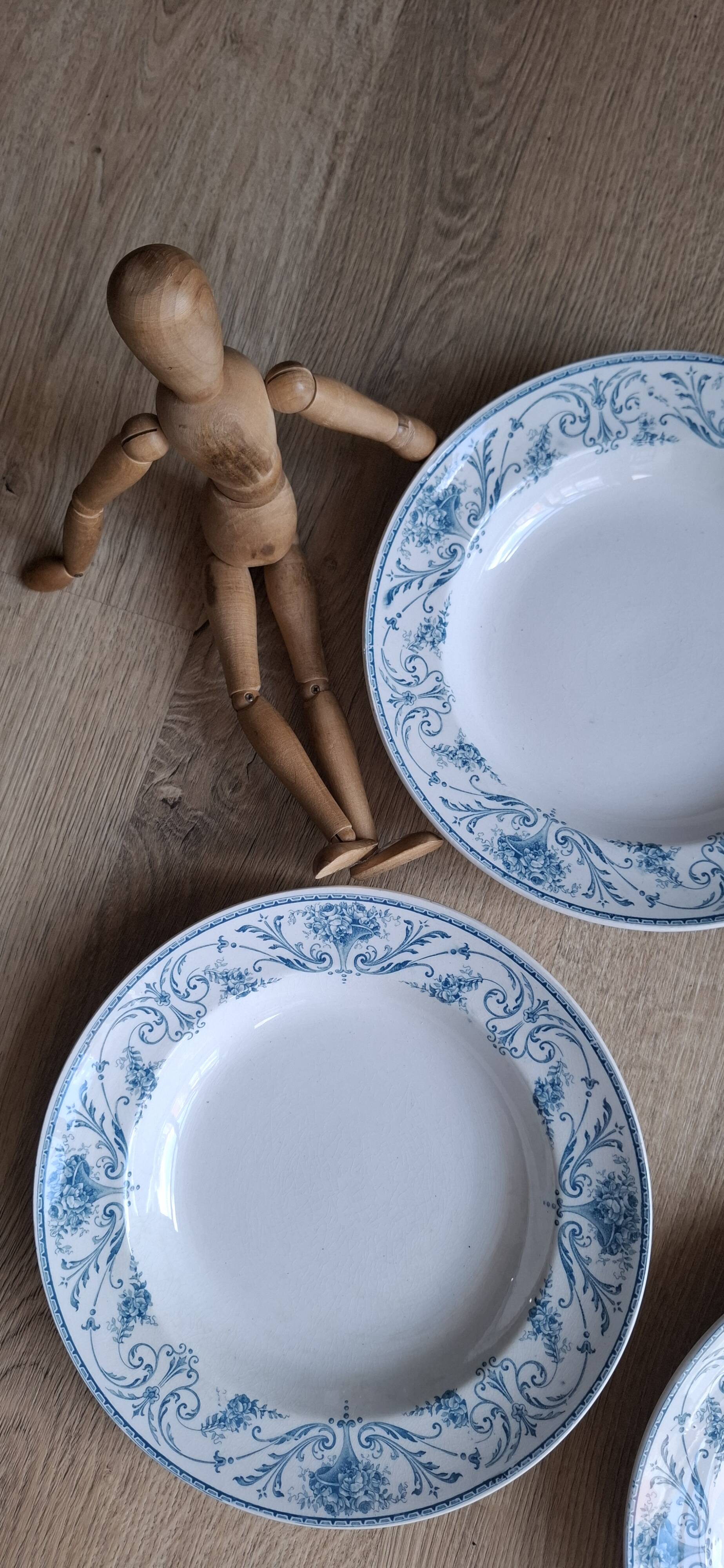 Set 4 assiettes Louis XVI BFK 1920