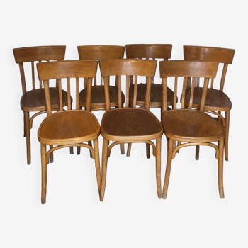 Set of 7 bistro chairs, publisher Baumann - 1960s