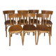 Suite de 7 chaises bistrot, editeur baumann - années 60