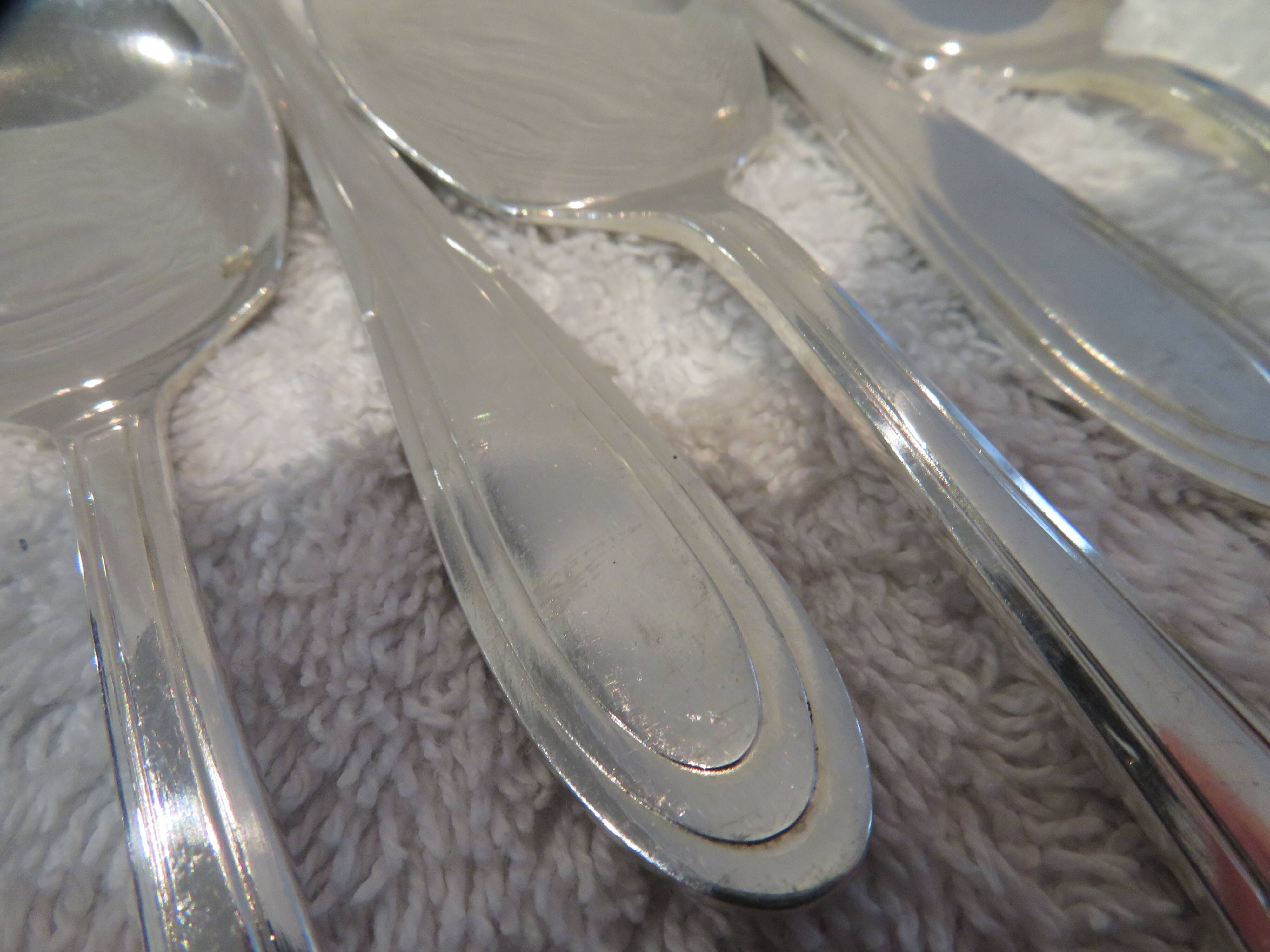 12 silver-plated ice cream scoops, goldsmith Ravinet Denfert st art deco 14cm