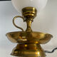 Vintage brass and opaline lamp from the 1970s.