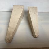 Pair of Fratelli Mannelli travertine bookends