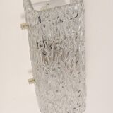 Pairs of Kalmar glass wall lights, Austria, 1960s.