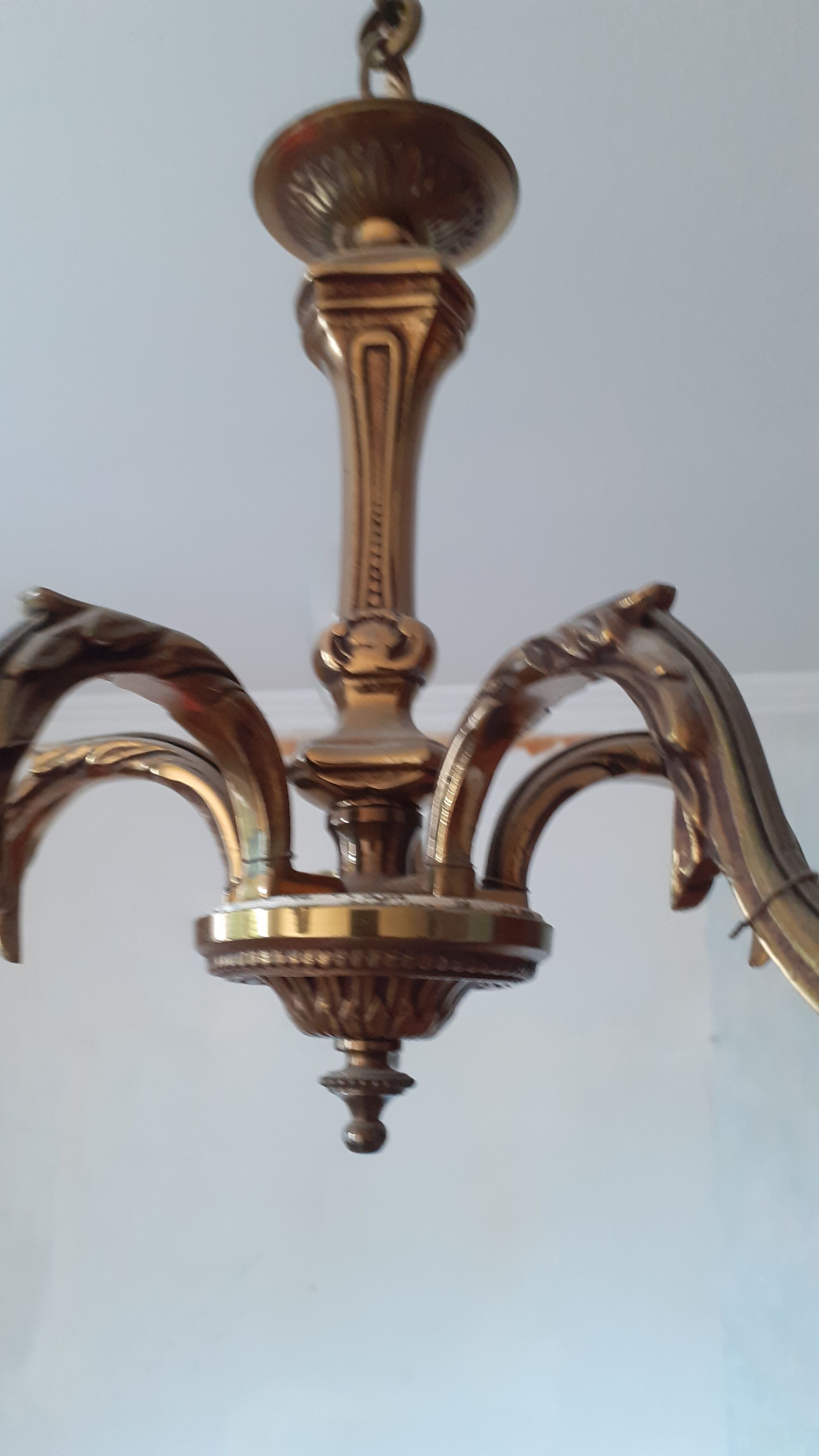 Bronze chandelier 5 lamps