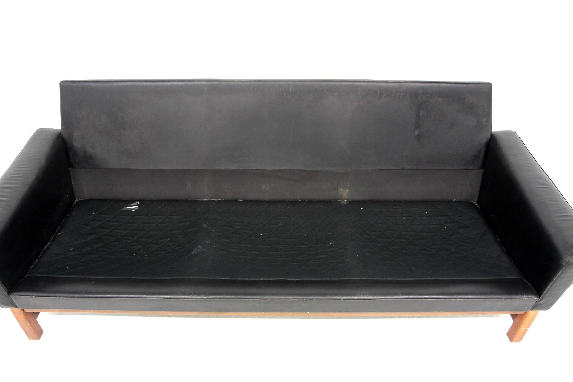 Scandinavian 3-seater leather sofa, Sweden, 1960s