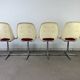 4 chaises Space Age, coque années 70 pour Lockhausen