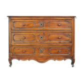 Commode en noyer d'époque XVIIIème