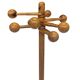 Vintage Pinewood Sputnik Freestanding Coat Rack, 1970s Design