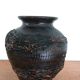 Black varnished terracotta pot