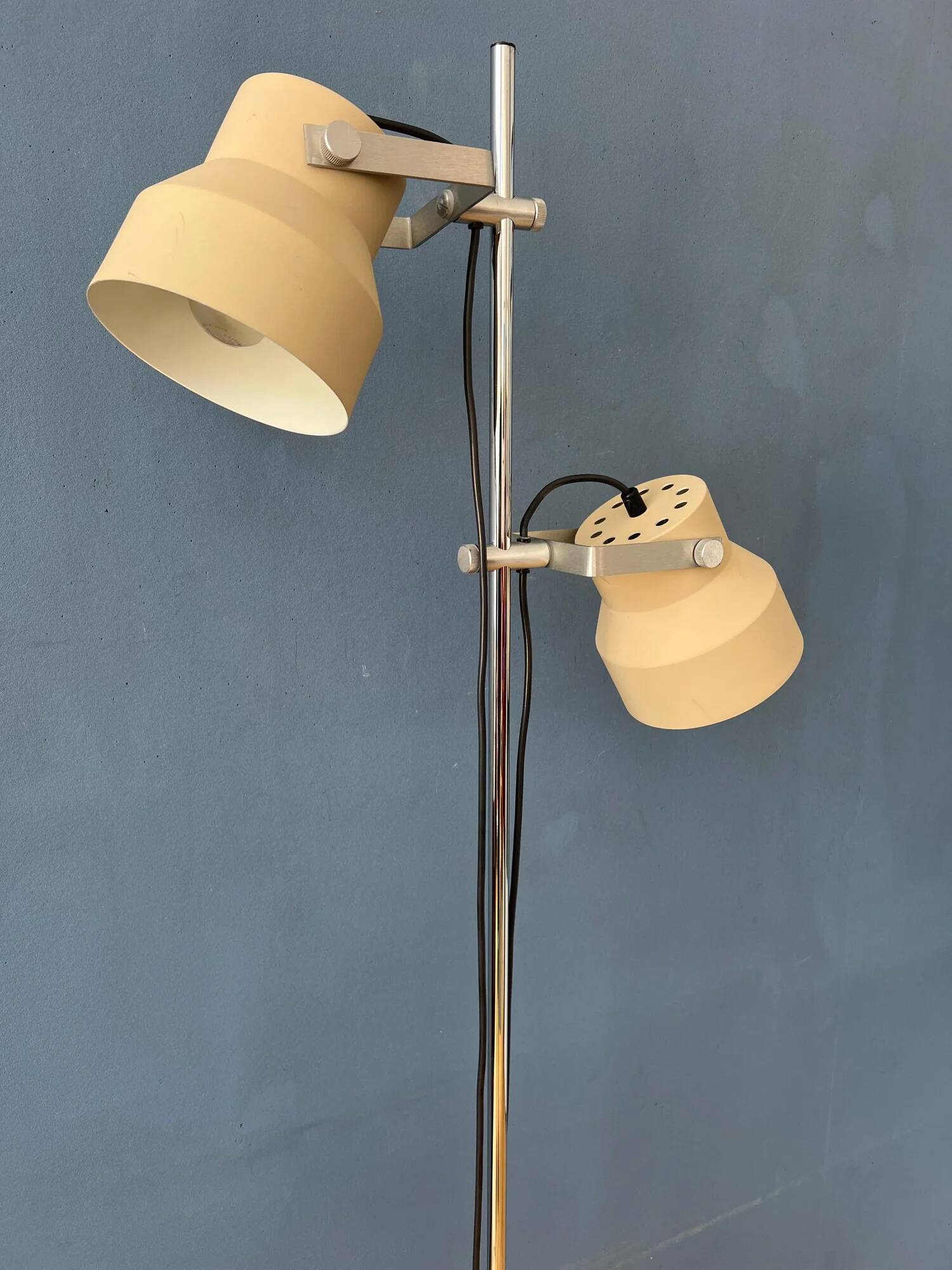 Lampadaire beige Dijkstra de style Space Age du milieu du siècle