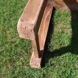 Small antique workbench in solid oak