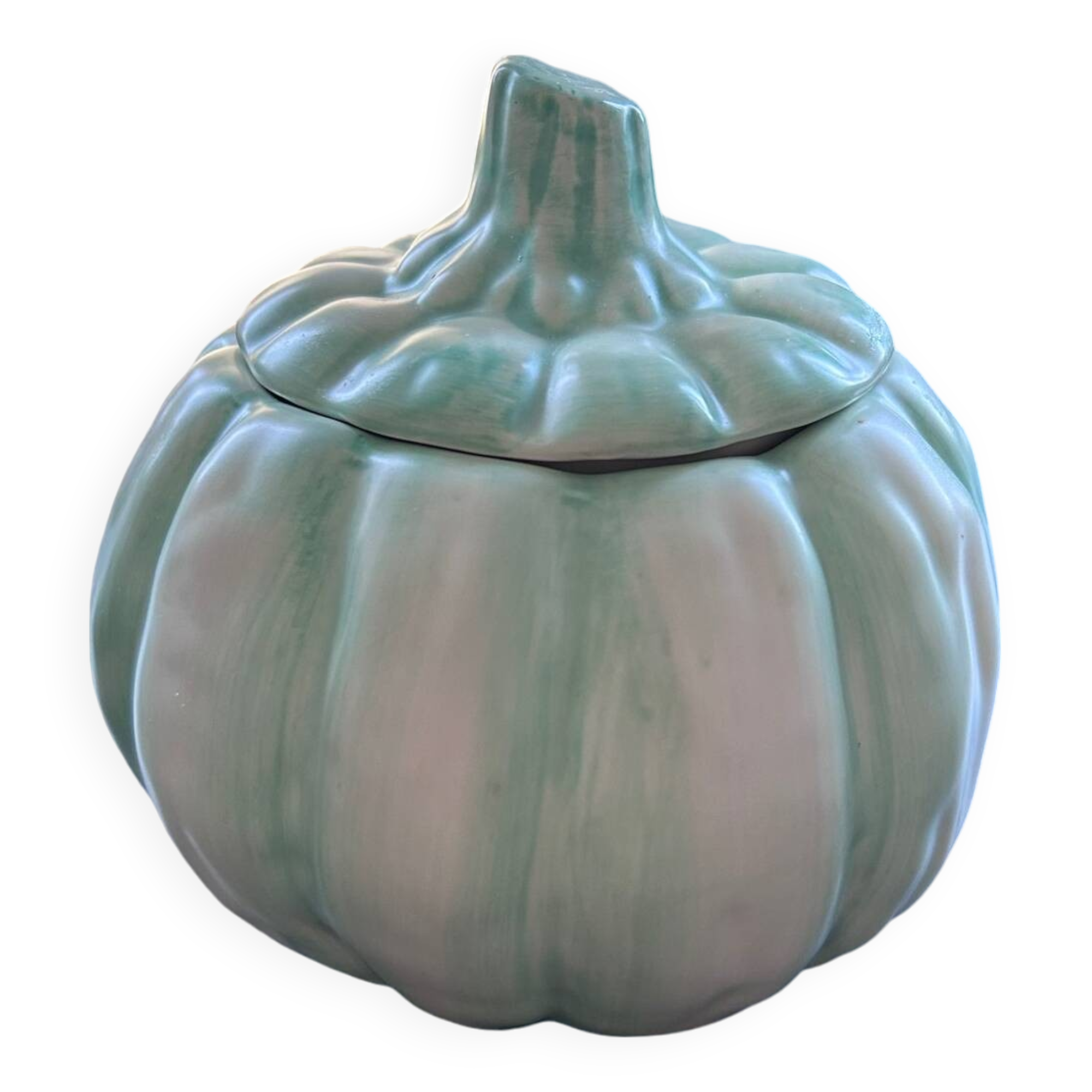 Pumpkin sugar bowl in slip