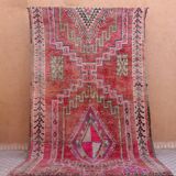 Vintage pink Berber rug