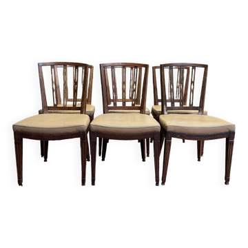 Suite of 6 Louis XVI style chairs