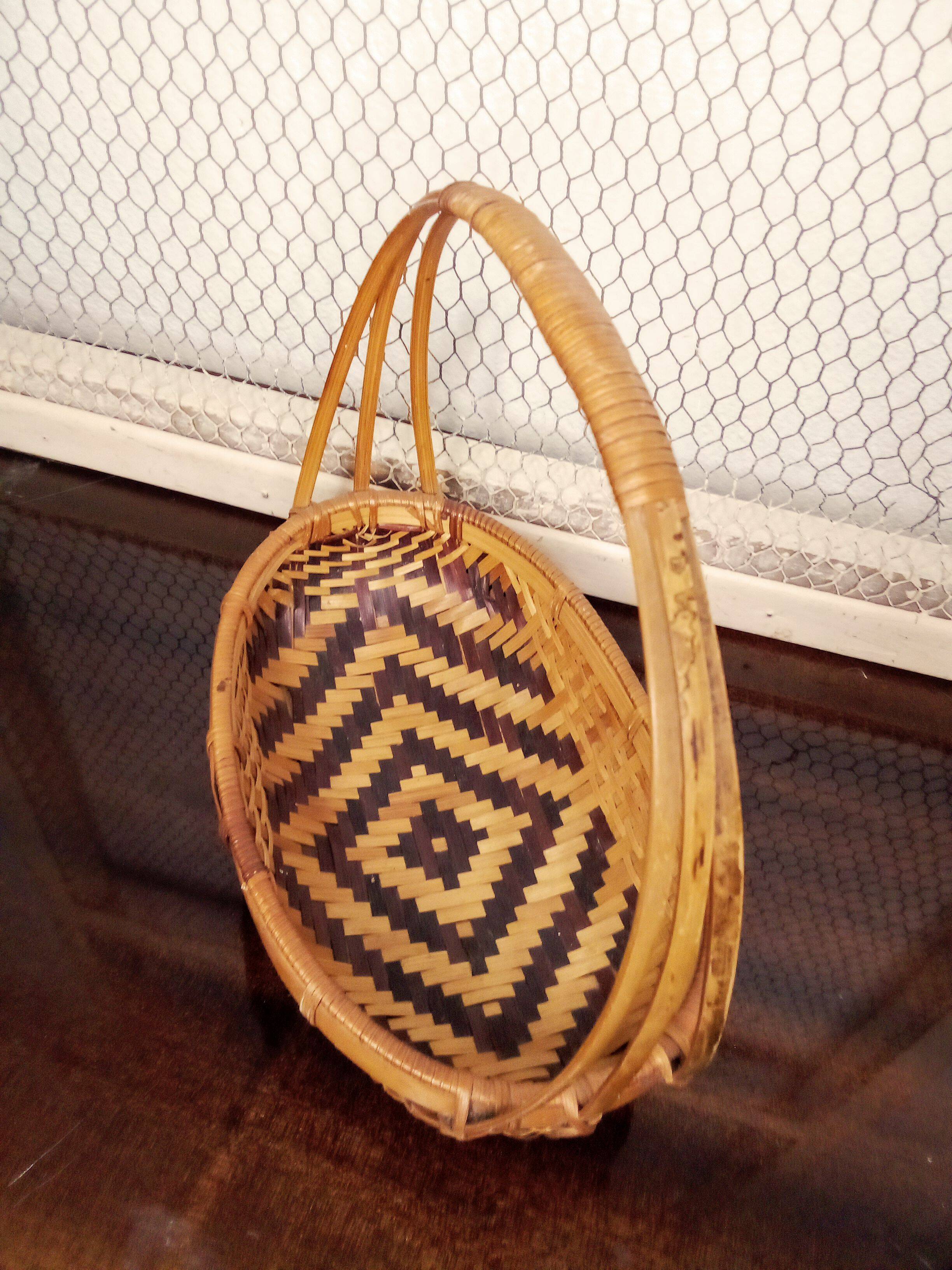 Corbeille osier vintage