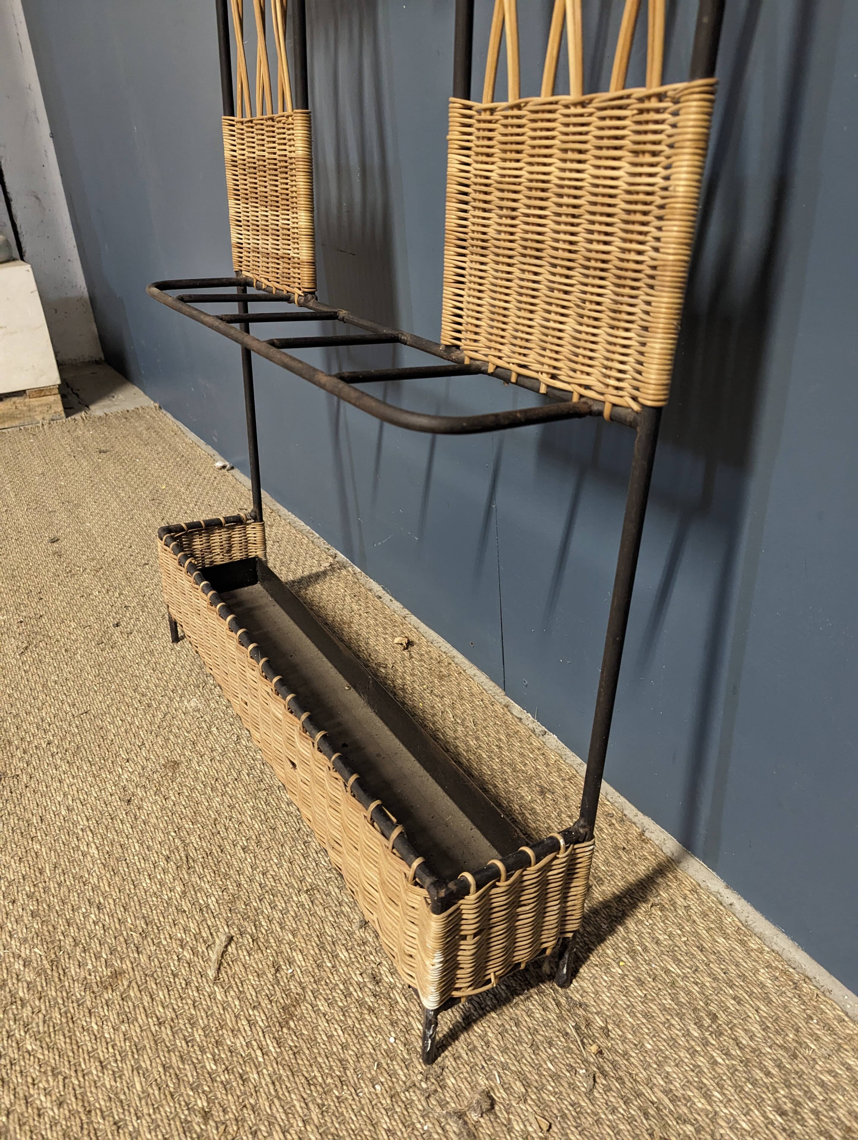 Vestiaire, portemanteau en rotin, années 70