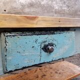 Industrial workbench side table bathroom furniture with drawers