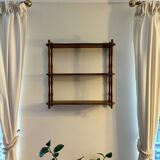 Turned wooden shelf