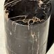 Small black petrified wood side table with beige stripes H28 D18 - 3347