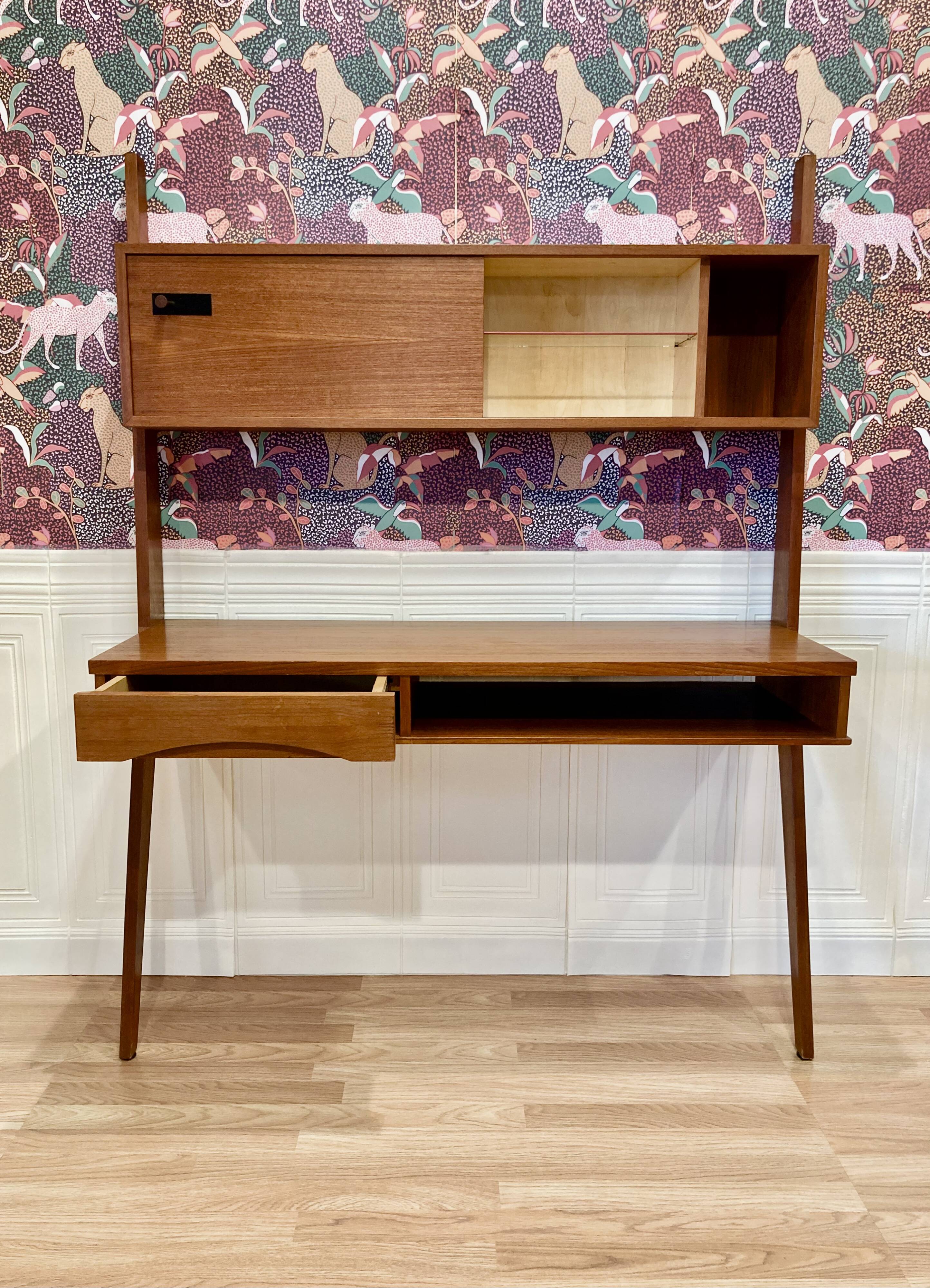 Elegant 1950s Scandinavian design desk.