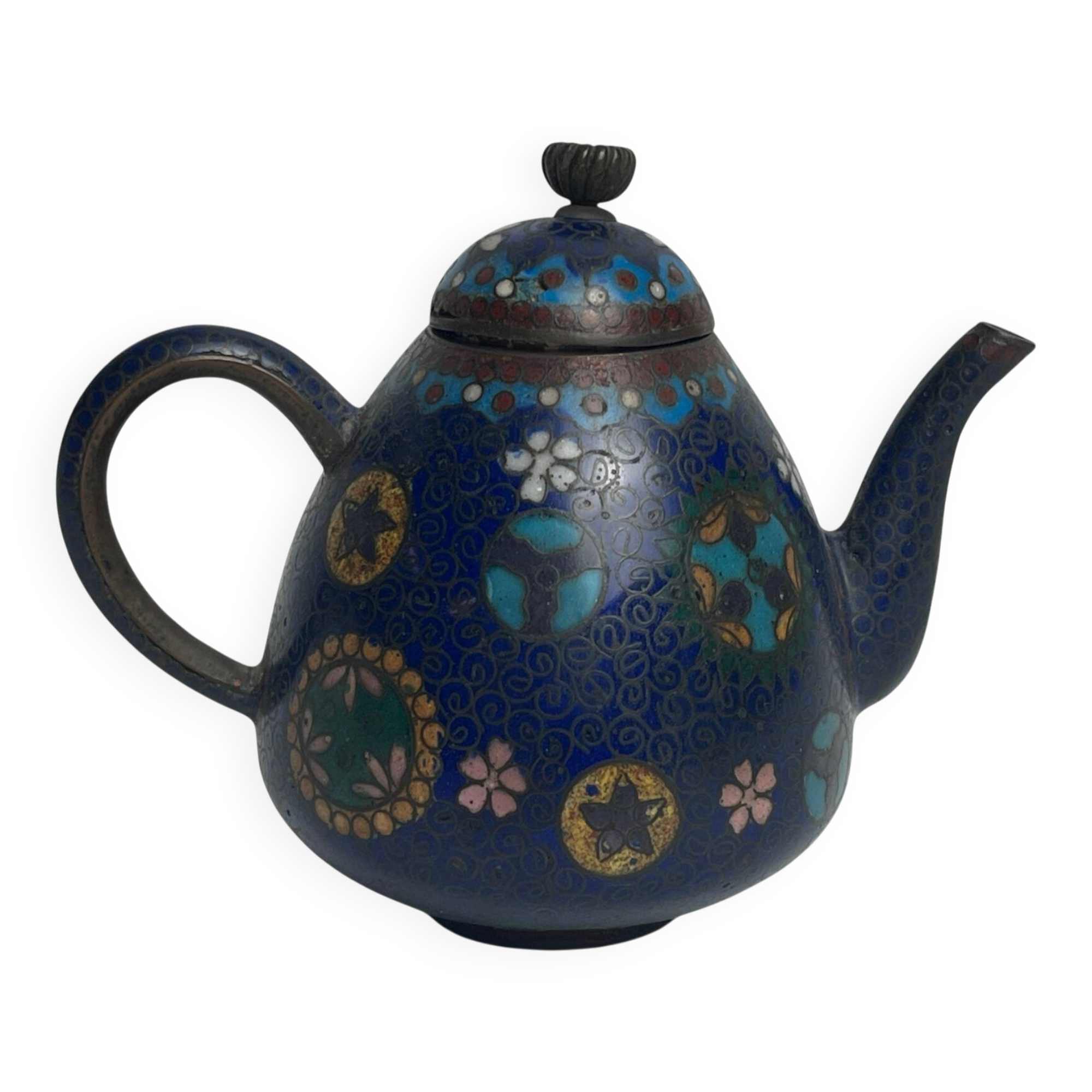 Chine petite verseuse bronze cloisonné début XXème