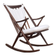 Danish teak & boucle rocking chair by Frank Reenskaug for Bramin