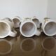 Orangeade service, floral pattern, cracked ceramic 60s