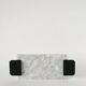 Small marble tray, grey and black, 1980.