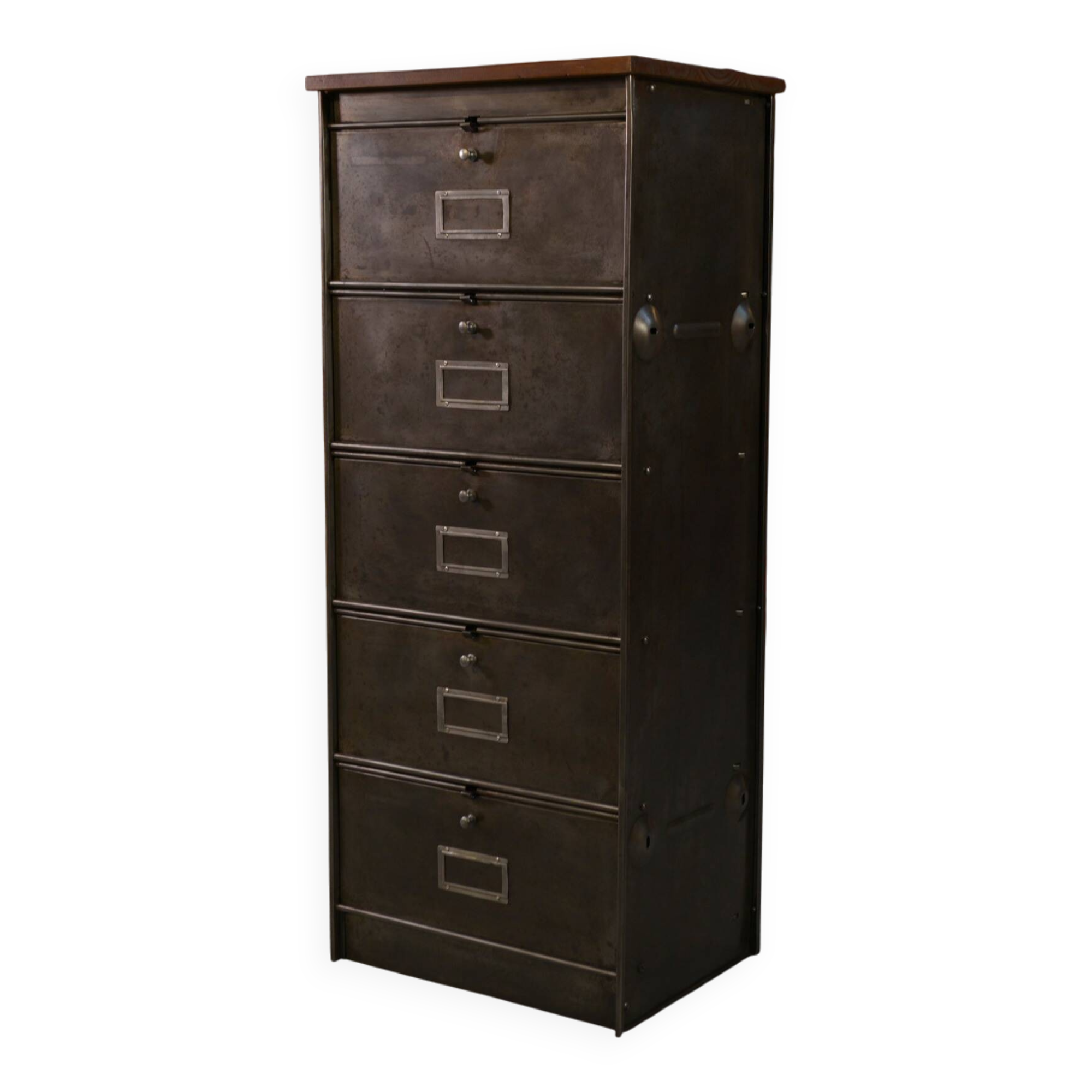 Ronéo 1-column, 5-flap cabinet, French work, circa 1950
