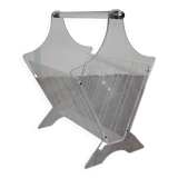 Vintage plexiglass magazine rack France 1980s