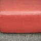 1980s Italian Postmodern Red Faux Leather Pouf Ottoman