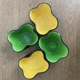 Set of 4 ceramic bowls or empty pockets from the Kéramos workshop in Sèvres, 1950