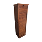 Vintage curtain binder in solid brown oak year 50