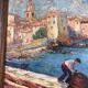 Saint Tropez Oil On Panel Signed By Zicca XX Eme
