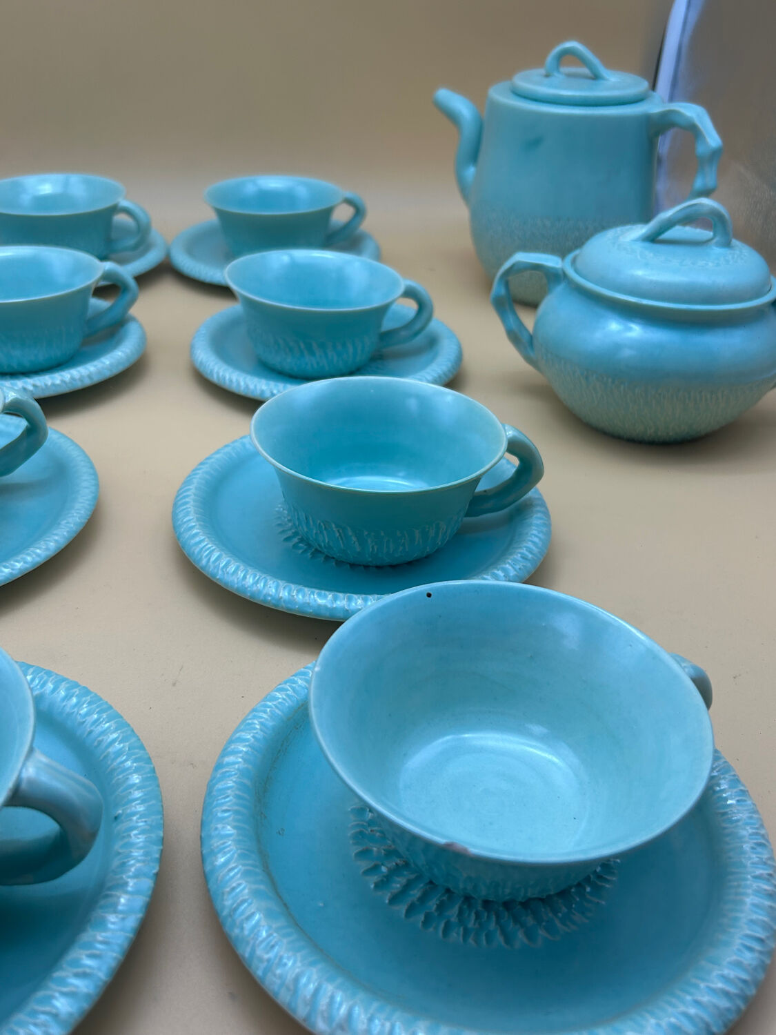 Tea service signed C.Esteban Paris