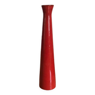 Red ceramic soliflore vase