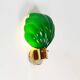 Pair of Italian 1970s wall lamps in Murano glass and brass