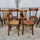 Series Lot of 8 old vintage bistro chairs