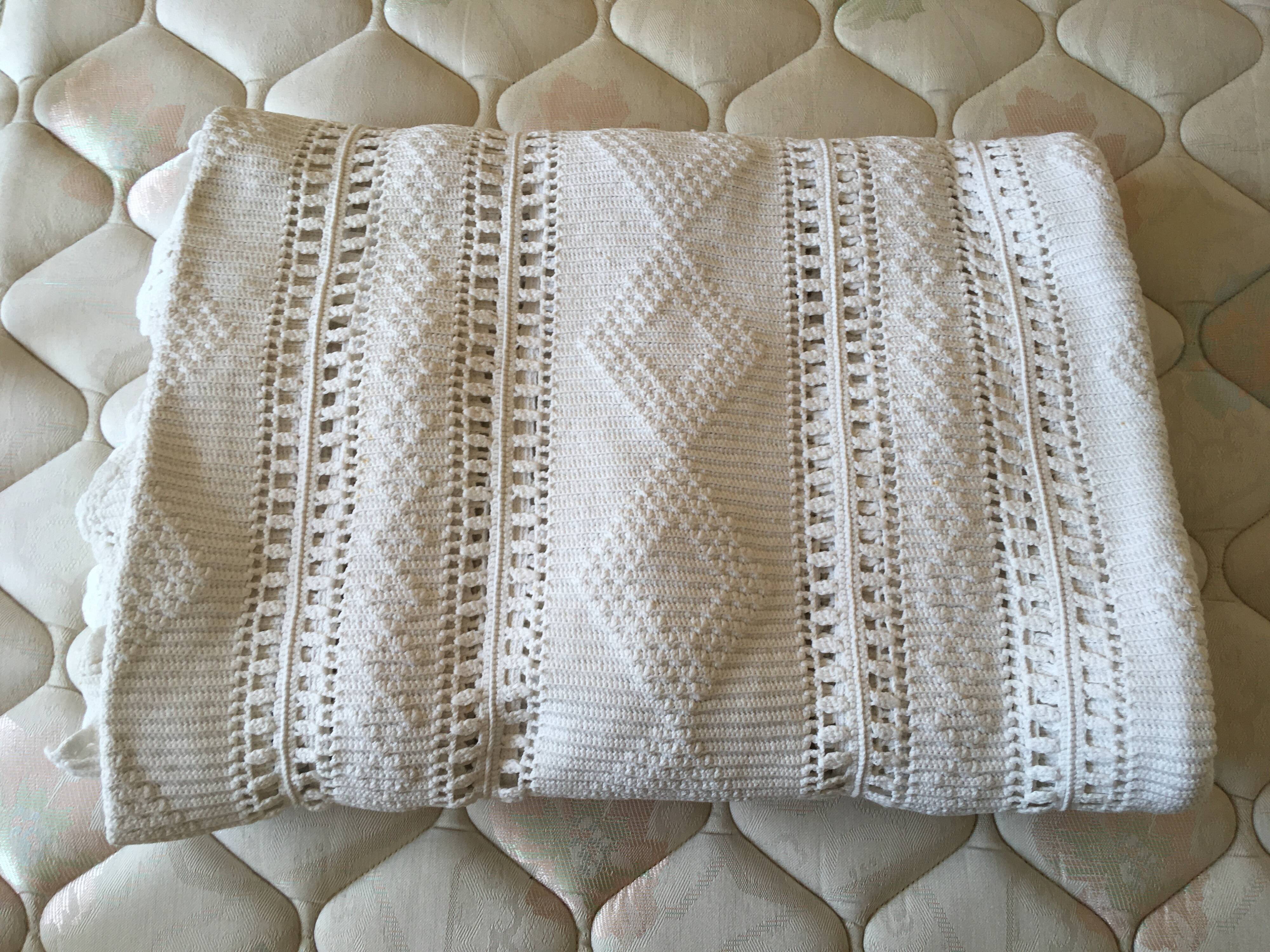 Handmade Crochet Diamond Blanket