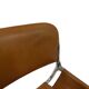 vintage dining room chair in cognac leather and chrome 1970s Italy