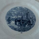 3 delft collection plates, serie hallage, moulin des loups
