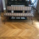 Mambo Unilimited printed velvet bench