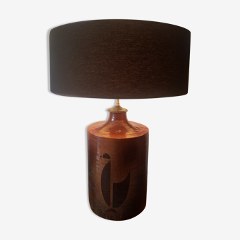 Pied de lampe en céramique vintage 1970