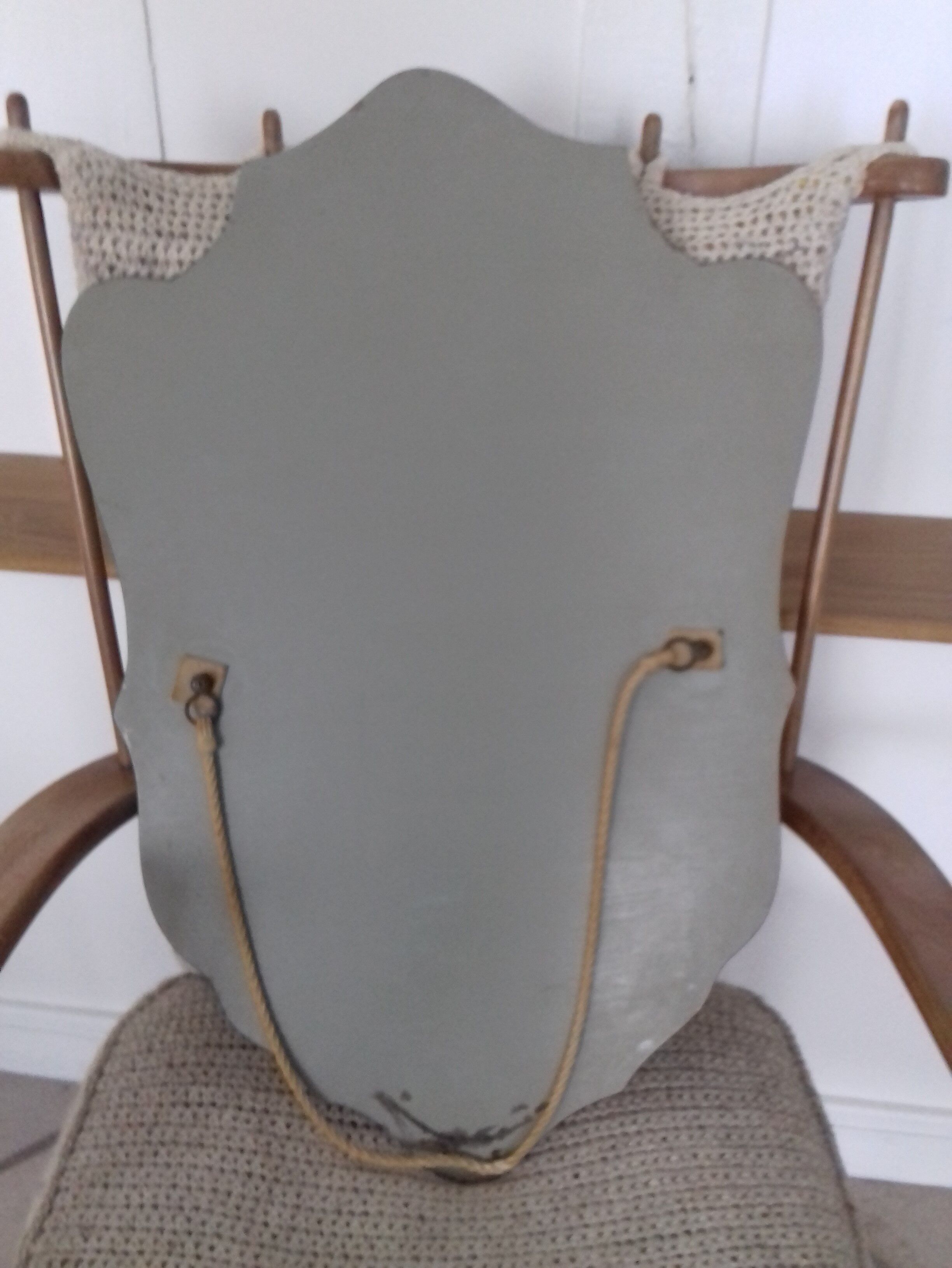 Former mirror art deco bevelled and engraved 46x68cm