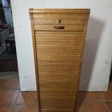 Art Deco curtain cabinet from the 1930s in oak with interior drawers, 120cm H.