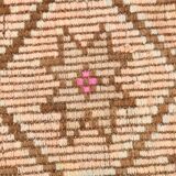 Beige & Brown Star Pattern Kilim Rug, 166x300Cm