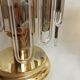 Pair of table lamps with rigid vertical crystals 1980