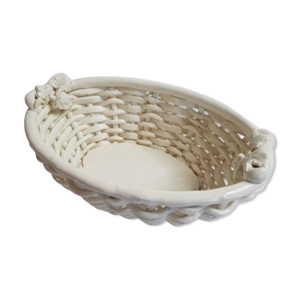 Woven ceramic basket or basket