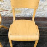 Paire de chaises enfant vintage, bois courbé circa 1950/1950